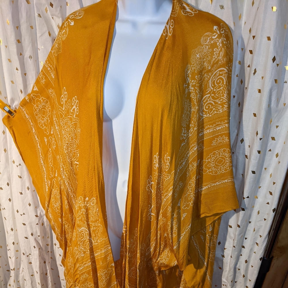 Gold Yellow Bohemian Kimono Top